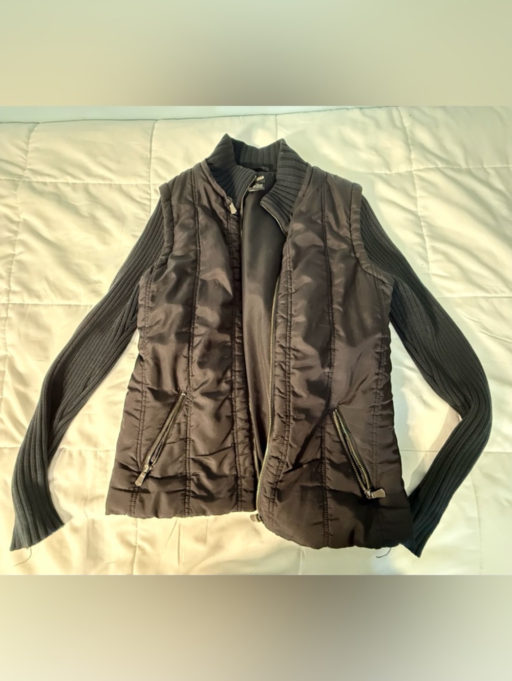 Eivissa Black Vest/Sweater Jacket